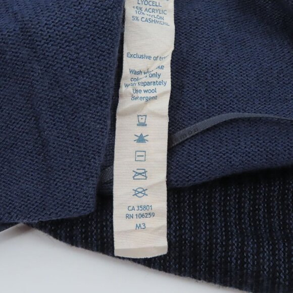 Lululemon Womens 12 Iconic Wrap Cadet Blue Stripe Pullover Cowl Neck Sweater Top - Picture 9 of 11